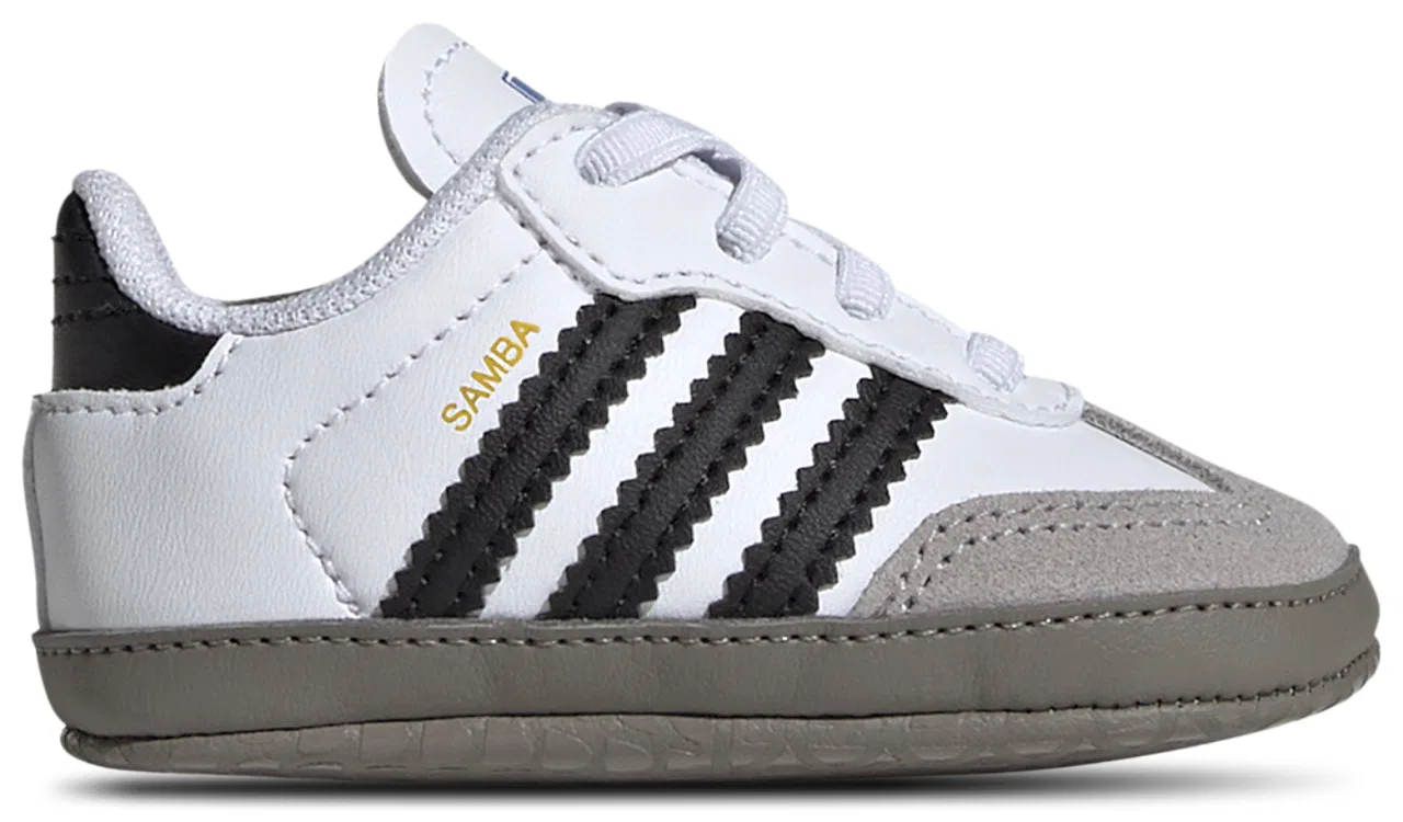 Кроссовки для малышей Samba Crib Adidas, цвет White/Black/Clear Granite
