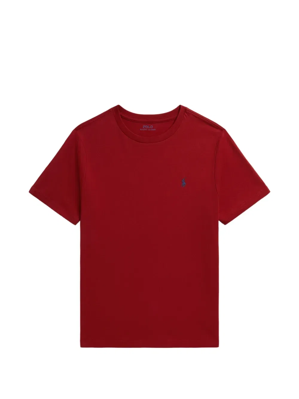 Футболка из хлопка с вышивкой пони Polo Ralph Lauren Kids, красный