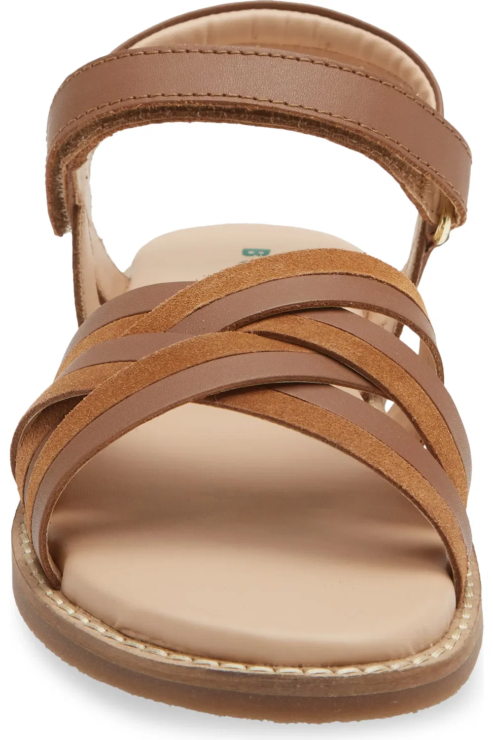 Детские сандалии с перекрестными ремешками Ankle Strap Sandal Boden, Tan — фото 4