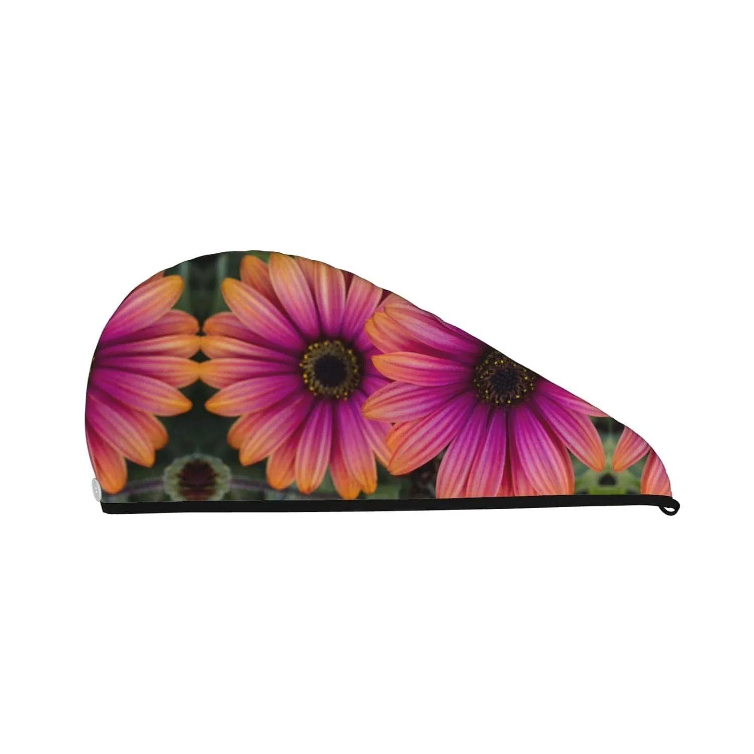 Шапочка для сушки волос, Coral Velvet, Oudrspo, 64x26 см, Pink Orange Daisy Flower