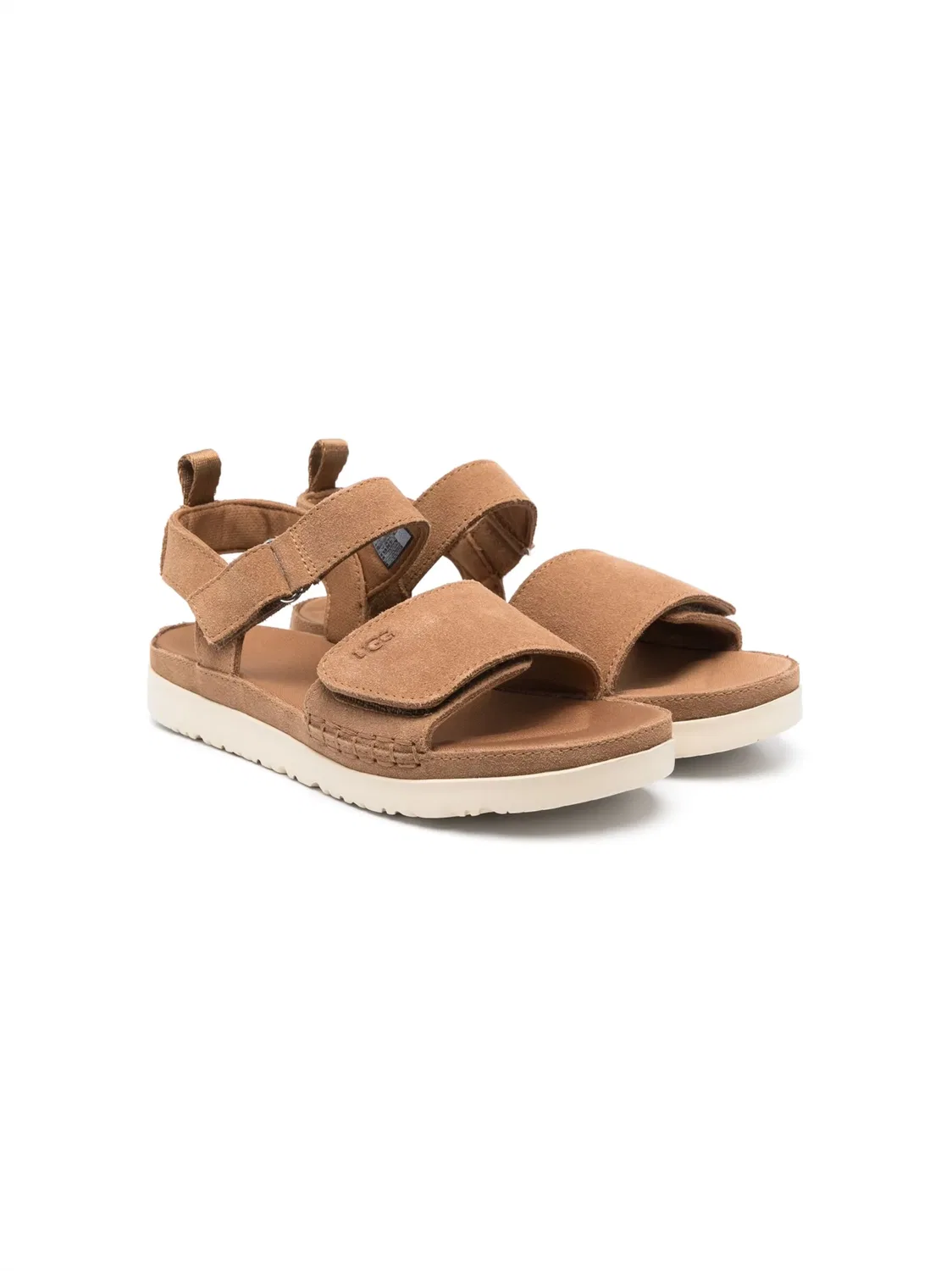 Слинговые сандалии из телячьей замши UGG, коричневый
