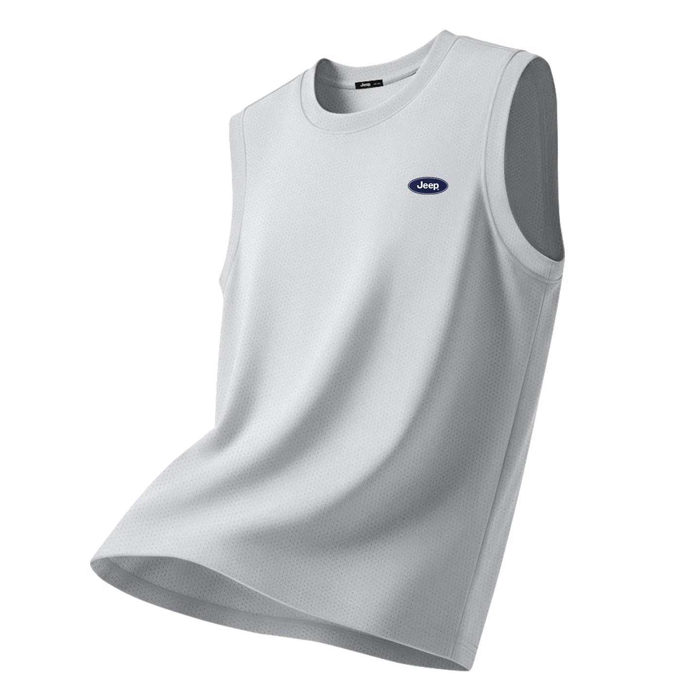 Детская майка Jeep с принтом, Unisex, Straight Fit, Jeep, Light Grey