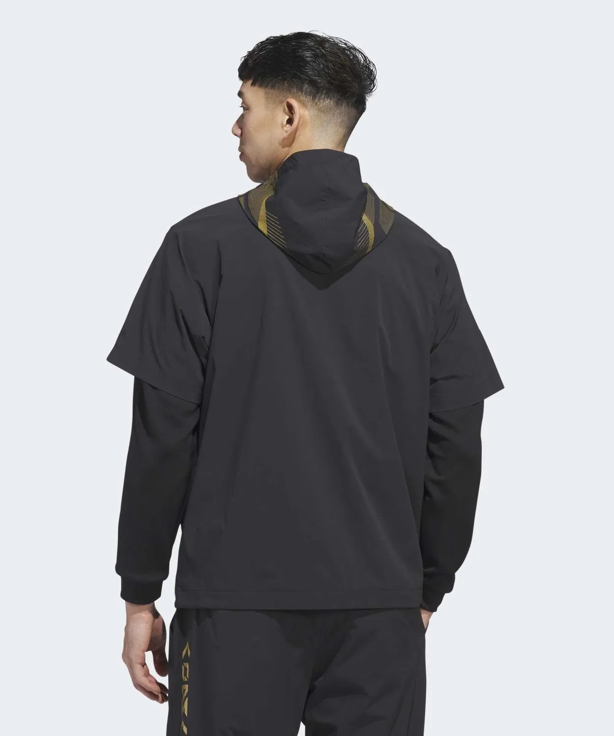 Мужская куртка-парка с капюшоном, короткий рукав, модель Code Chaos, Adidas, Black — фото 2