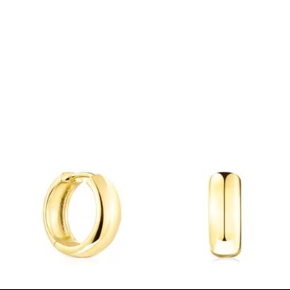 

Серьги-кольца Tous Basics Vermeil, 16 мм, серебро с 18-каратным золотым покрытием