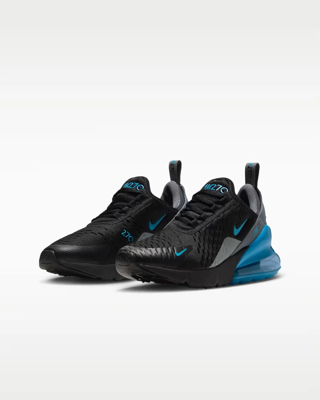 Кроссовки подростковые Nike Air Max 270, черный/синий — фото 4