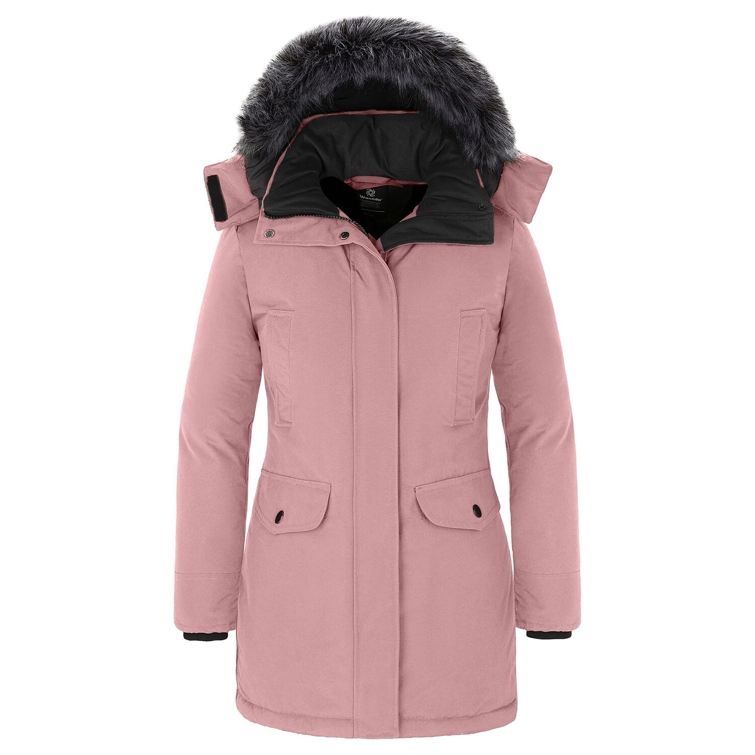 

Парка Wantdo Waterproof Hooded Faux Fur, розовый