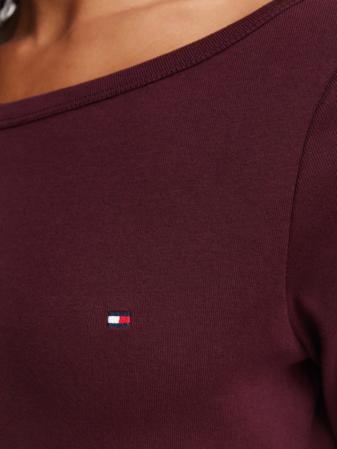 Женская блузка стандартного кроя Cody Tommy Hilfiger, темно-красный — фото 4