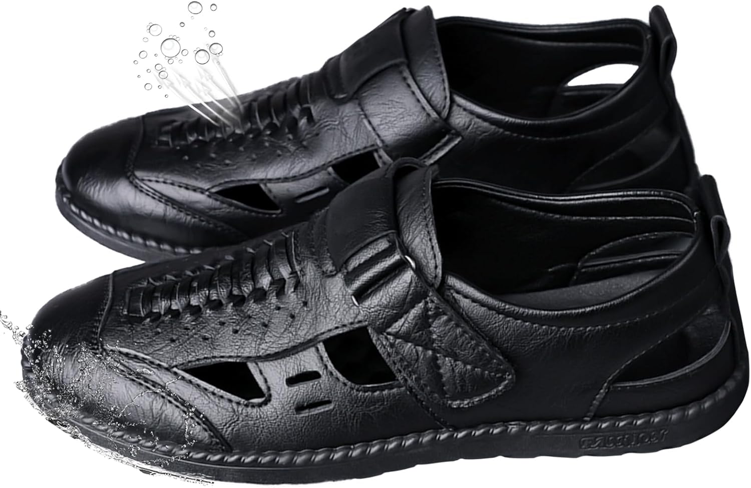 

Мужские походные сандалии с регулируемой посадкой, легкие, противоскользящие, мягкие спортивные кроссовки для путешествий, прогулок, активного отдыха, пляжа и воды Generic, черный