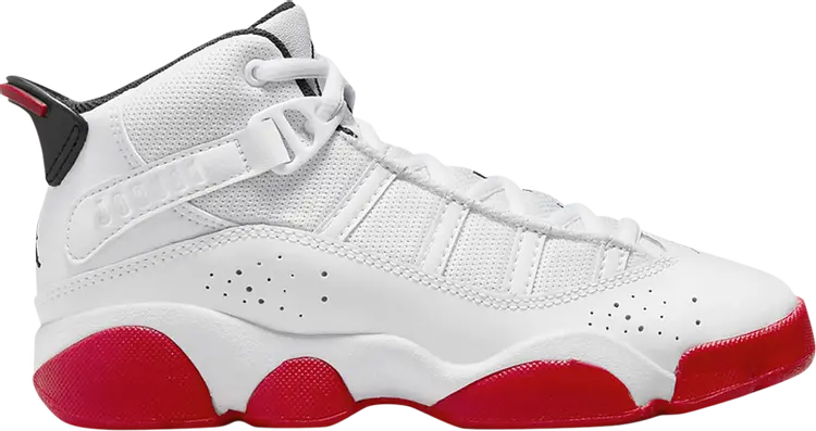 

Кроссовки Jordan 6 Rings PS White University Red, белый, Белый;серый, Кроссовки Jordan 6 Rings PS White University Red, белый