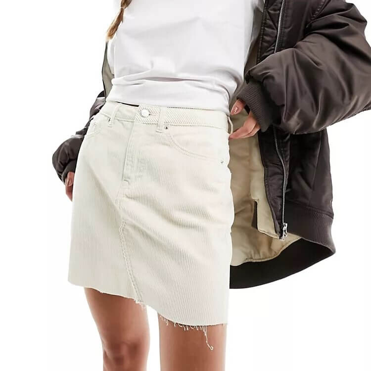 

Мини-юбка Miss Selfridge Cord, бежевый