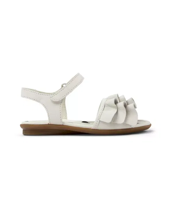 Сандалии детские Camper right mismatched leather sandals, кожаные, White Natural — фото 2
