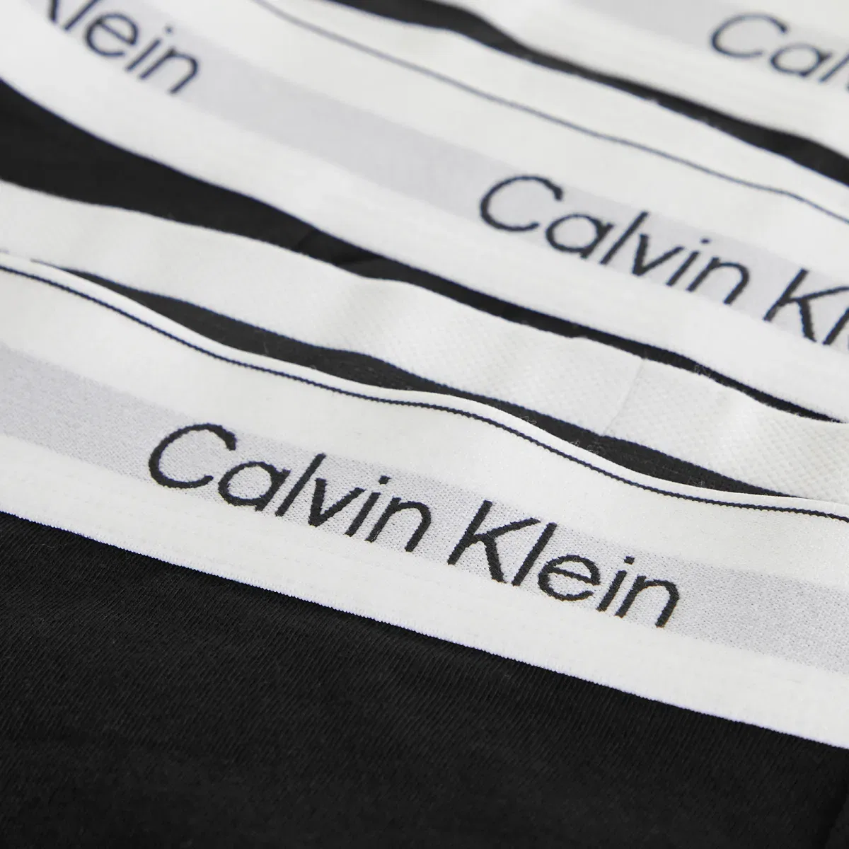 Комплект трусов с принтом Icon Cotton Stretch Calvin Klein, Black & White — фото 2