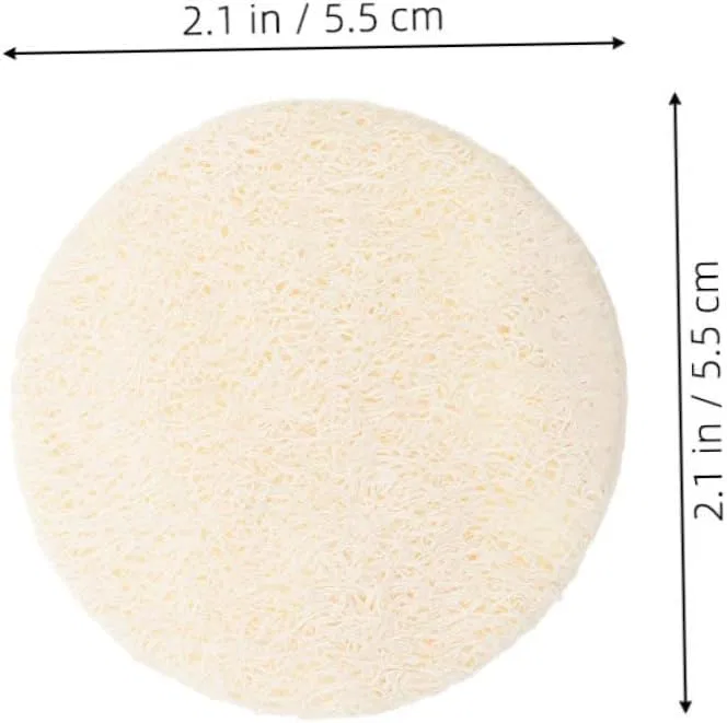 Набор скрабов для лица из люфы, 30 шт, 5.5x5.5 см, VERDANVERSE, Beige — фото 2