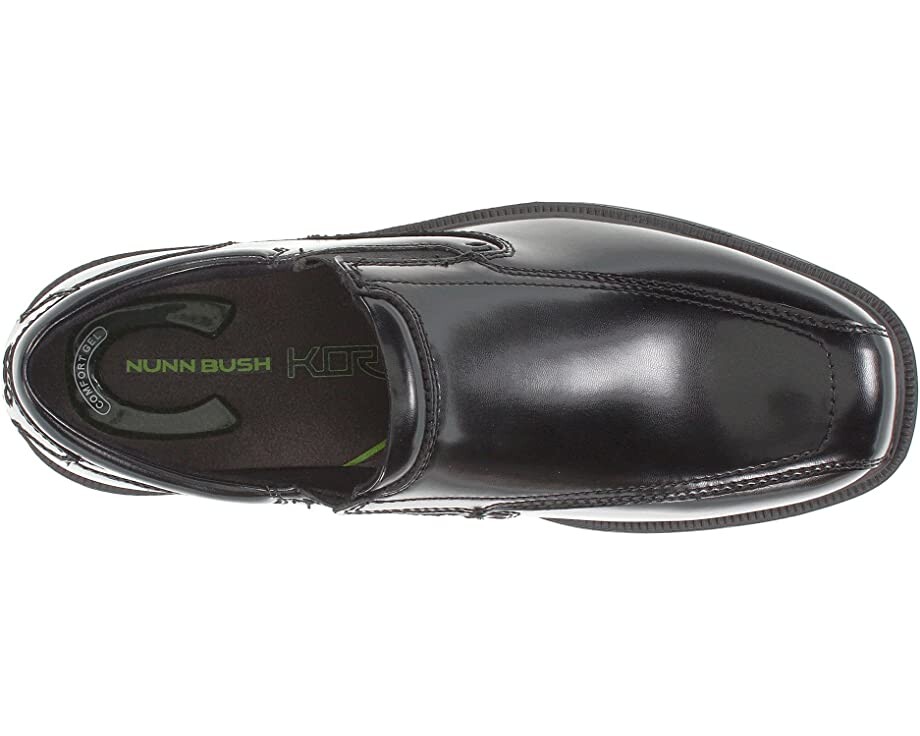 Лоферы Bleeker Street Bicycle Toe Slip-On with KORE Slip Resistant Walking Comfort Technology Nunn Bush, черный — фото 3