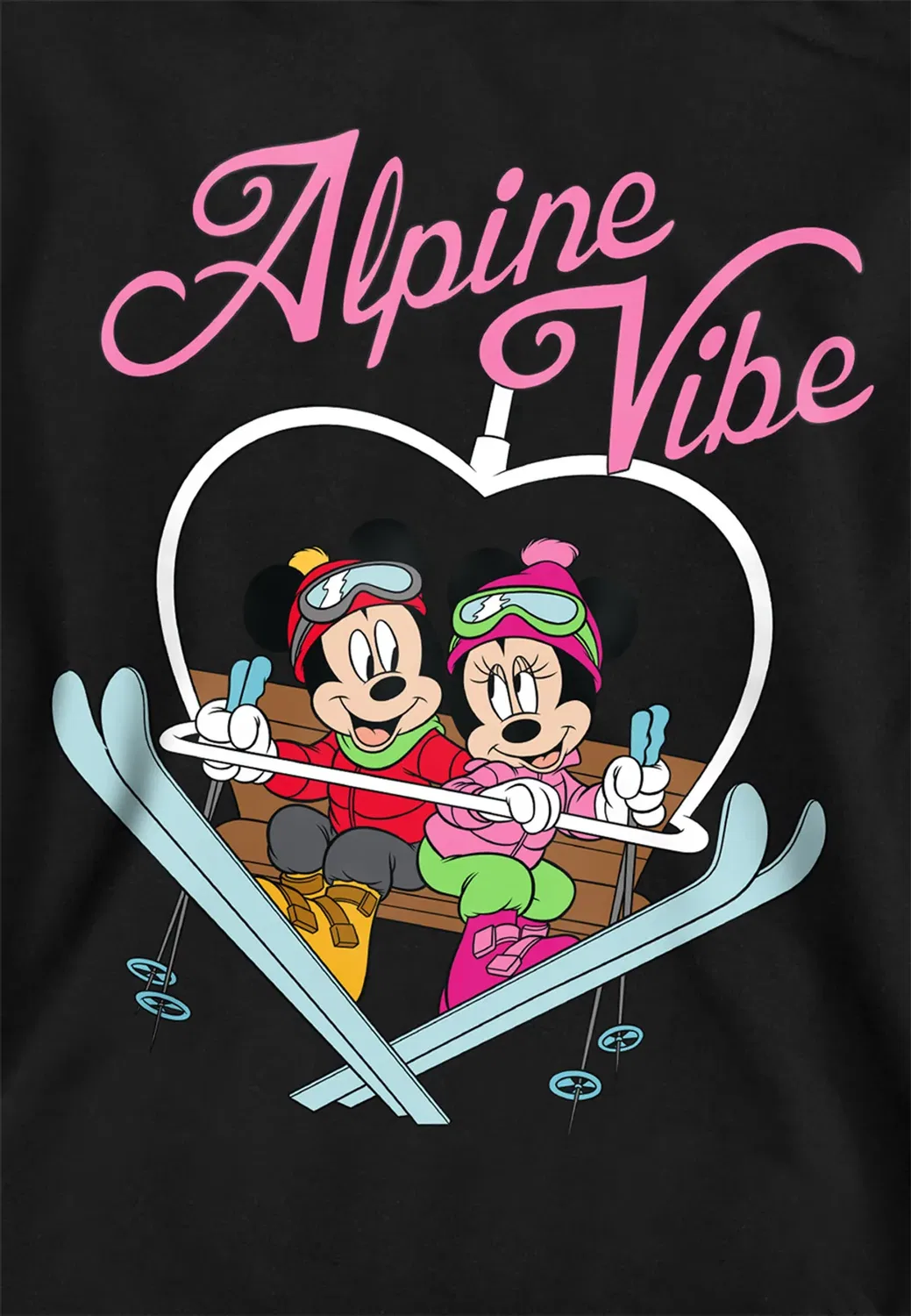 Детский худи Disney с принтом Mickey Mouse Alpine Vibes, Black — фото 2