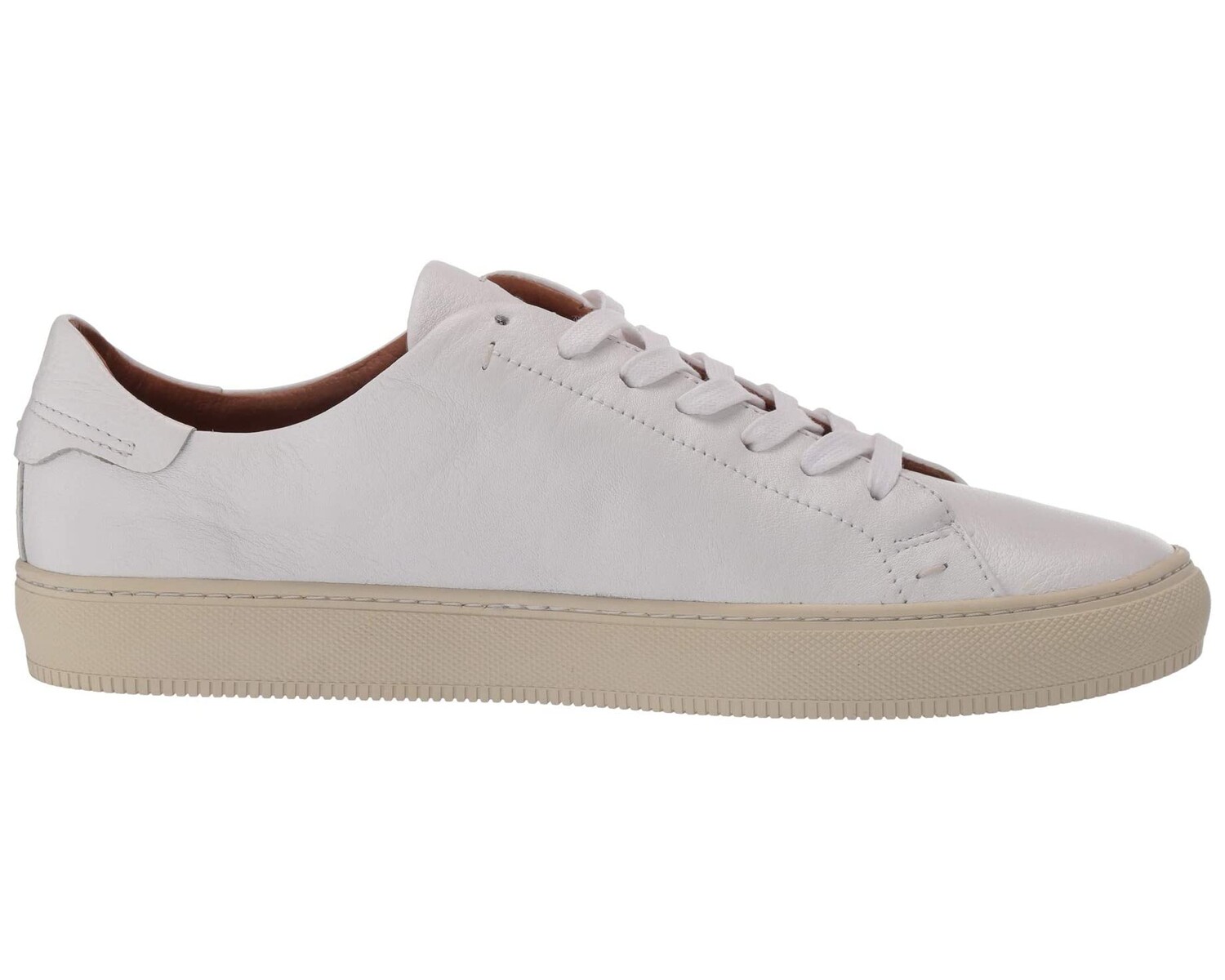 Кроссовки Astor Low Lace Frye, белая поваленная корова — фото 4