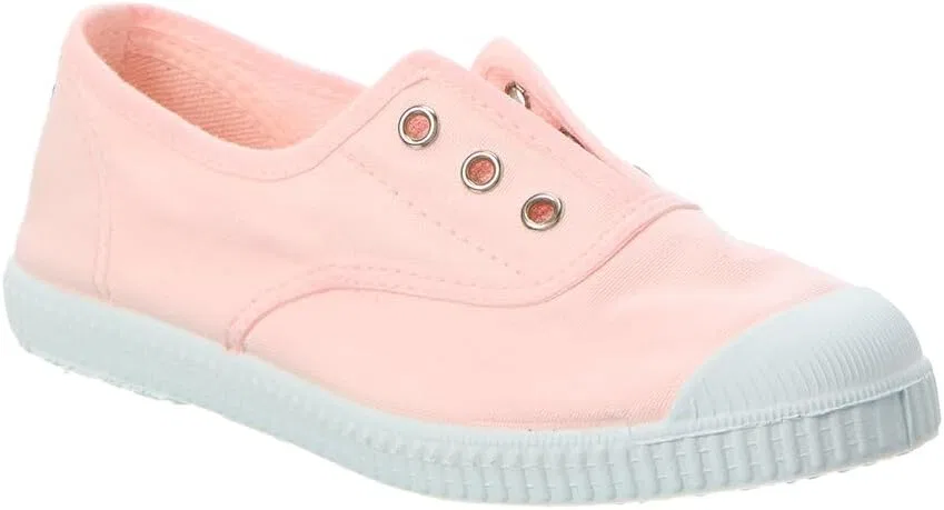 Детские кеды на шнуровке Cienta Kids Canvas Slip On Sneakers, Light Pink