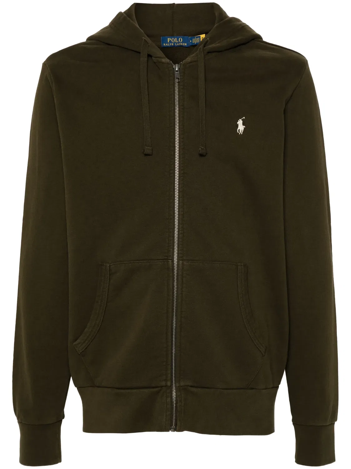 Polo Ralph Lauren Толстовка с вышивкой пони оливкового цвета