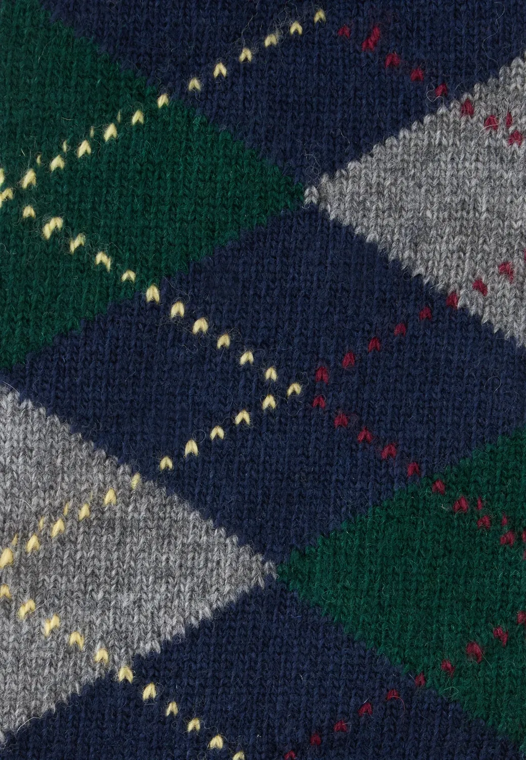Носки средней высоты из шерстяной смеси с ромбовидным узором - носки Polo Ralph Lauren, Dark Blue — фото 2