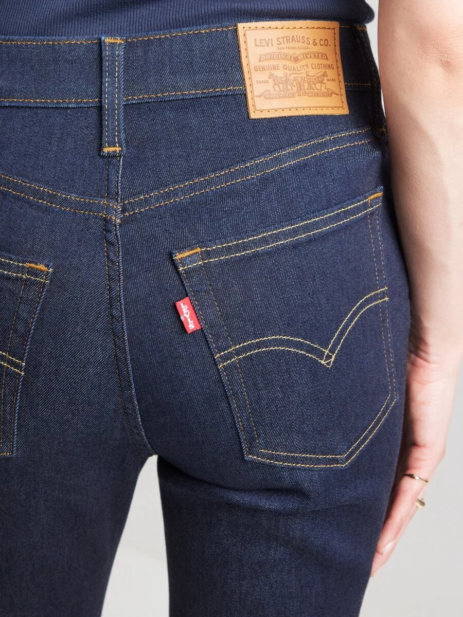 Джинсы LEVI'S Boot cut '725 HIGH RISE BOOTCUT' темно-синего цвета — фото 2