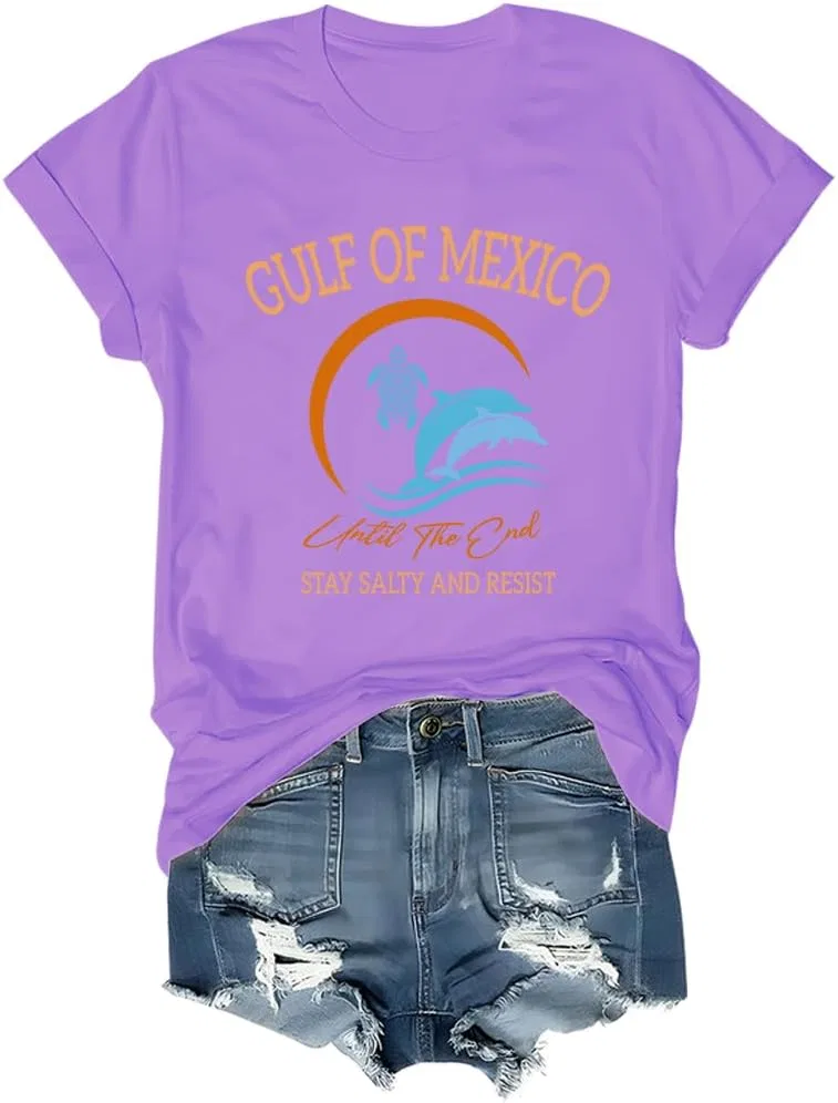 Футболка с принтом Gulf of Mexico, Light Purple