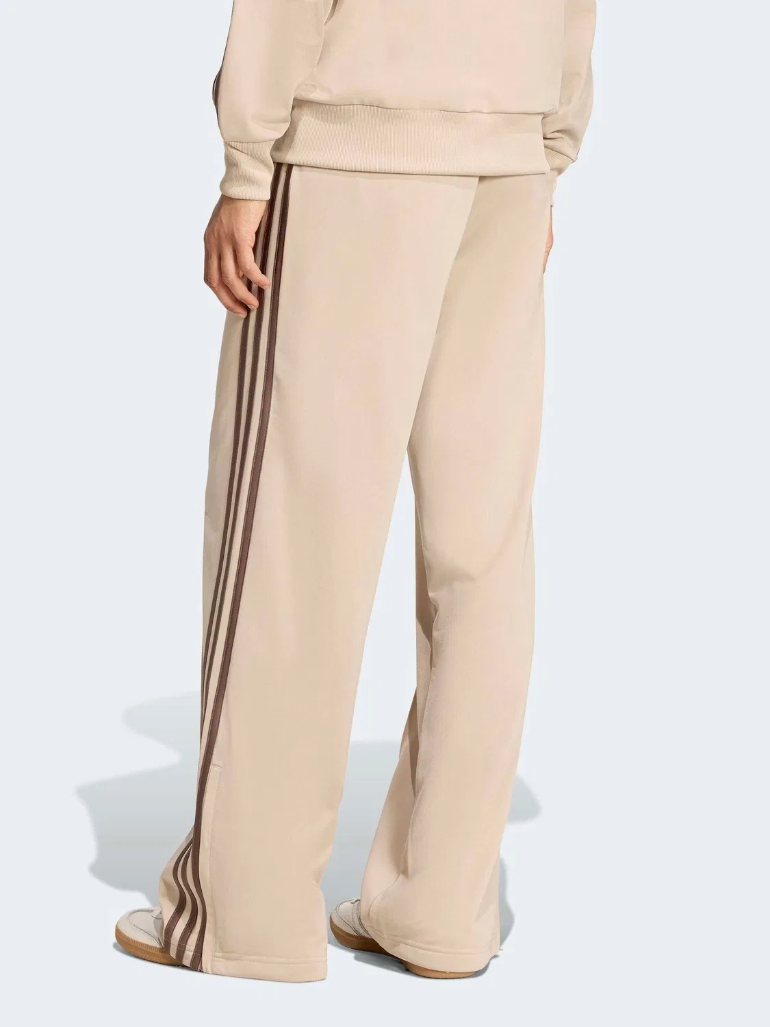 Брюки широкие Firebird Loose, adidas Originals, кремовый — фото 3