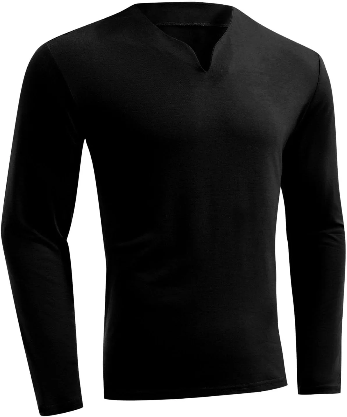 

Мужская футболка с длинным рукавом и v-образным вырезом, мягкая и удобная