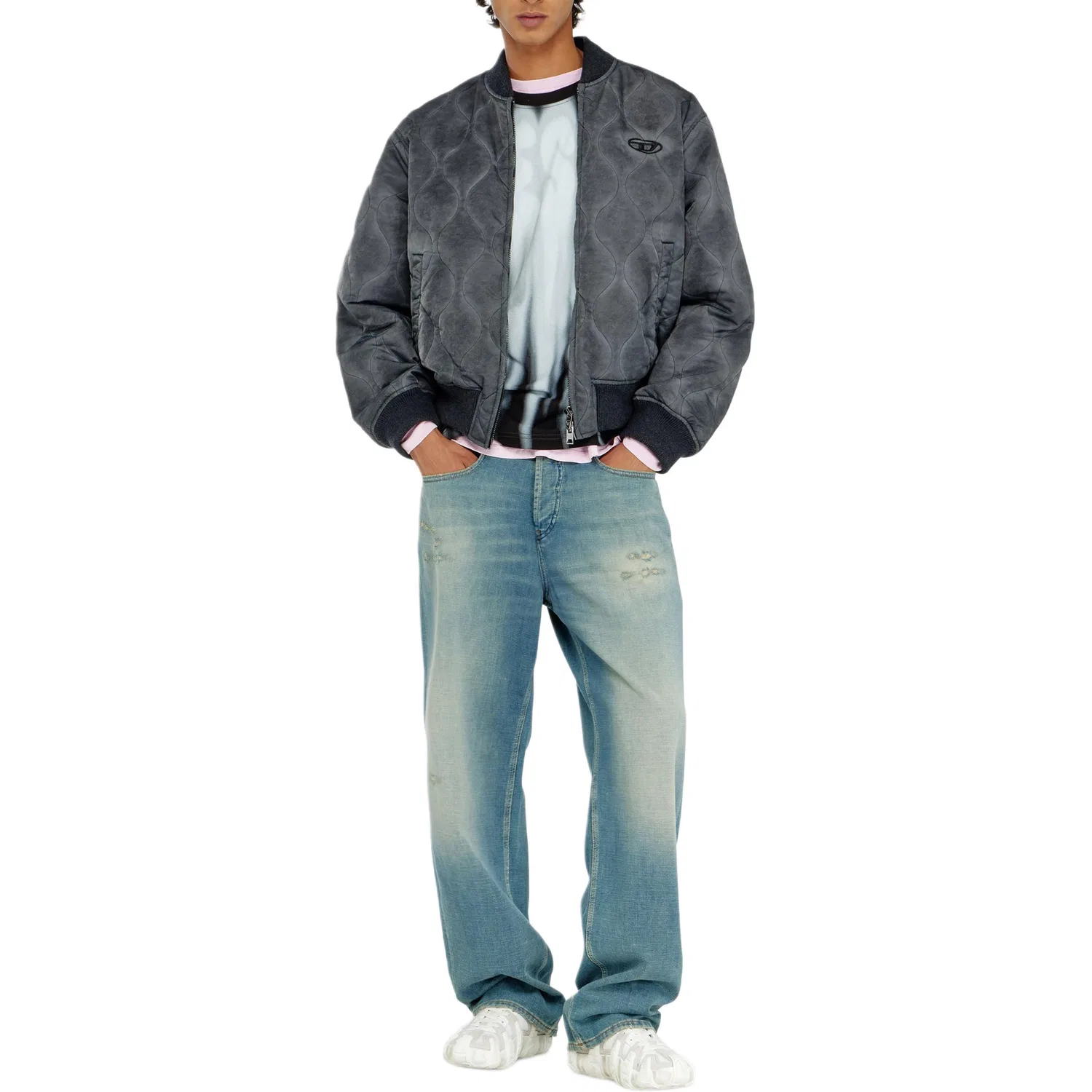 Мужская футболка с круглым вырезом DIESEL, Multicolor — фото 3