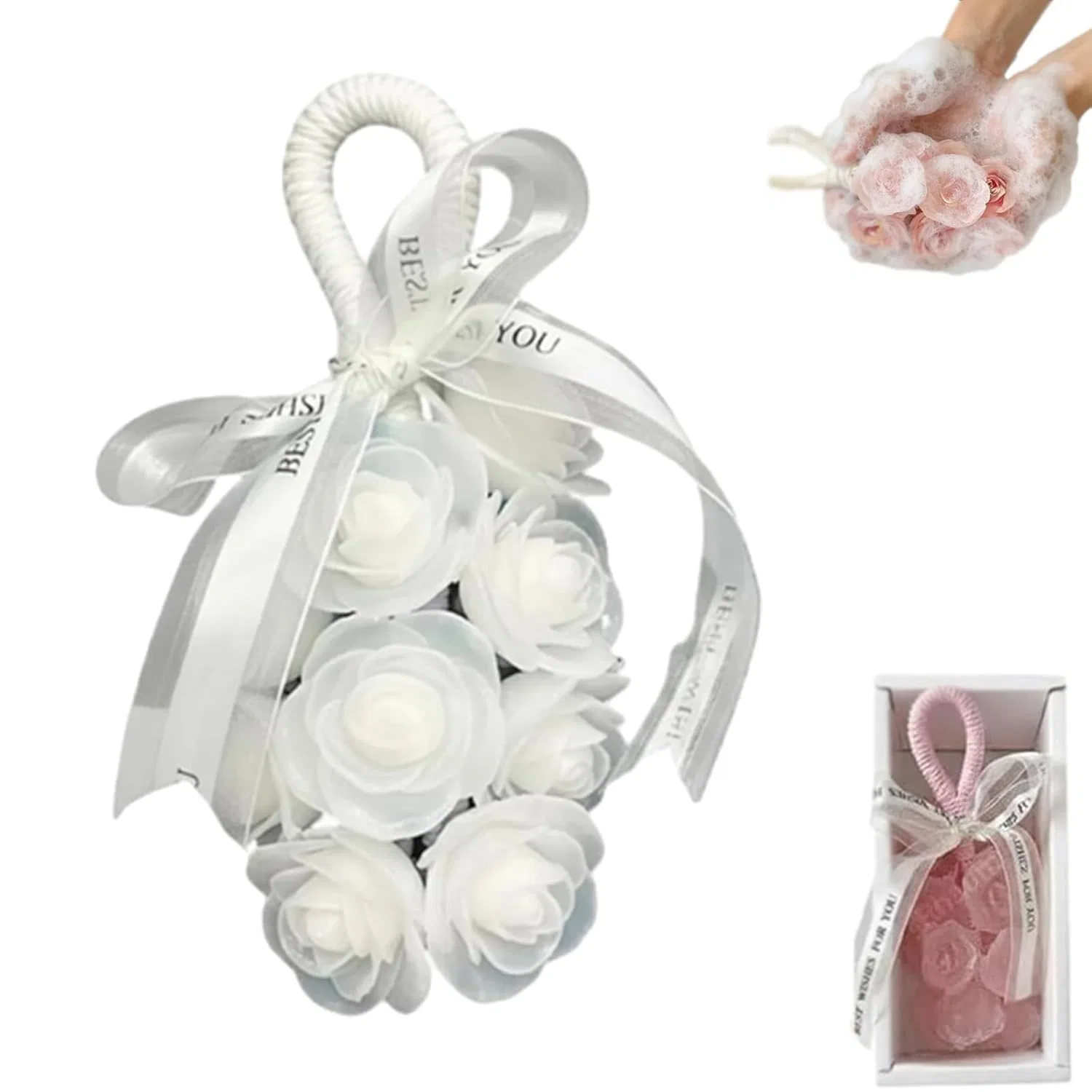 Мыло ручной работы Crystal Rose Scented Soap Bouquet, 100 г, White Generic