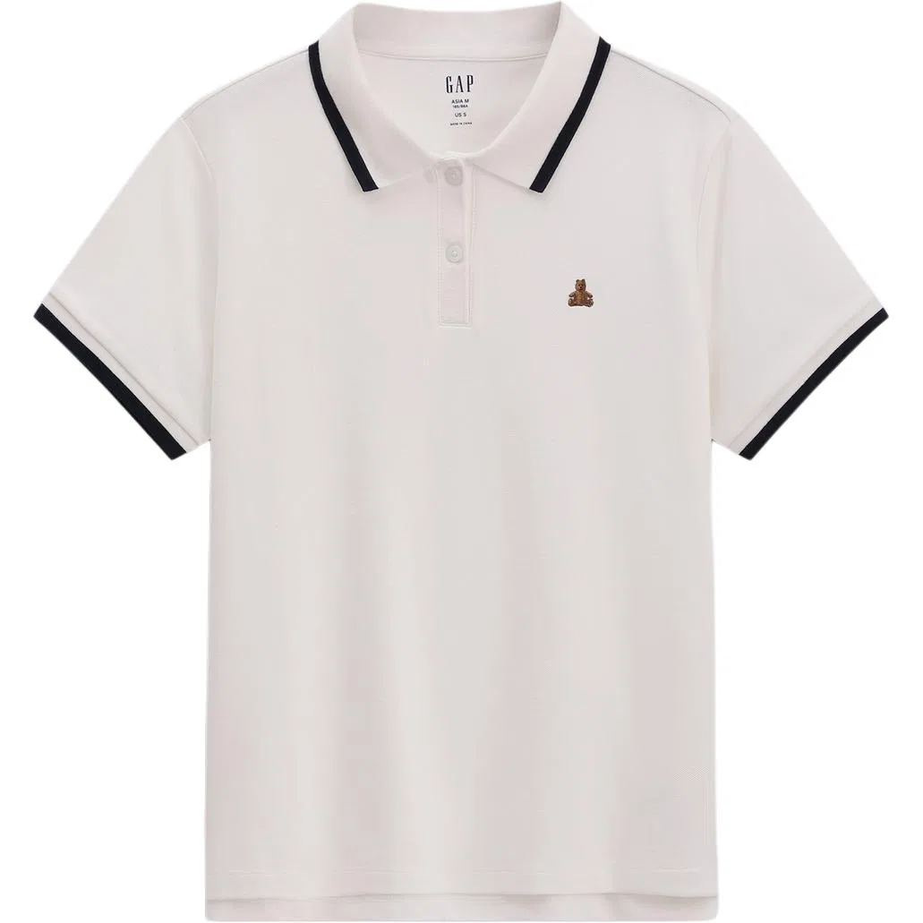 Поло женское, прямой крой, GAP, White