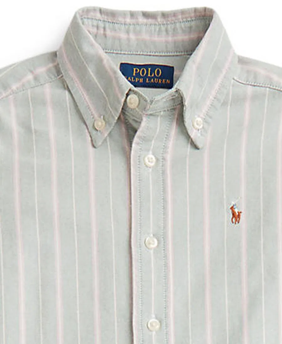 Комплект из рубашки-оксфорд и брюк из вельвета Polo Ralph Lauren, Green — фото 3