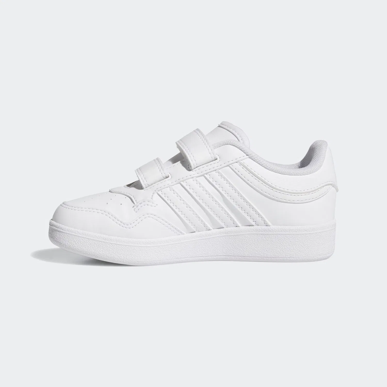Детские кеды с липучками Hoops 4.0 Adidas, Cloud White/Core Black — фото 3