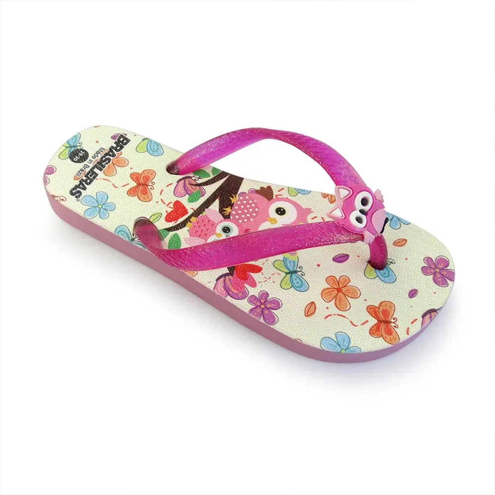 Детские вьетнамки с принтом Printed 20 Garden Brasileras, Pink