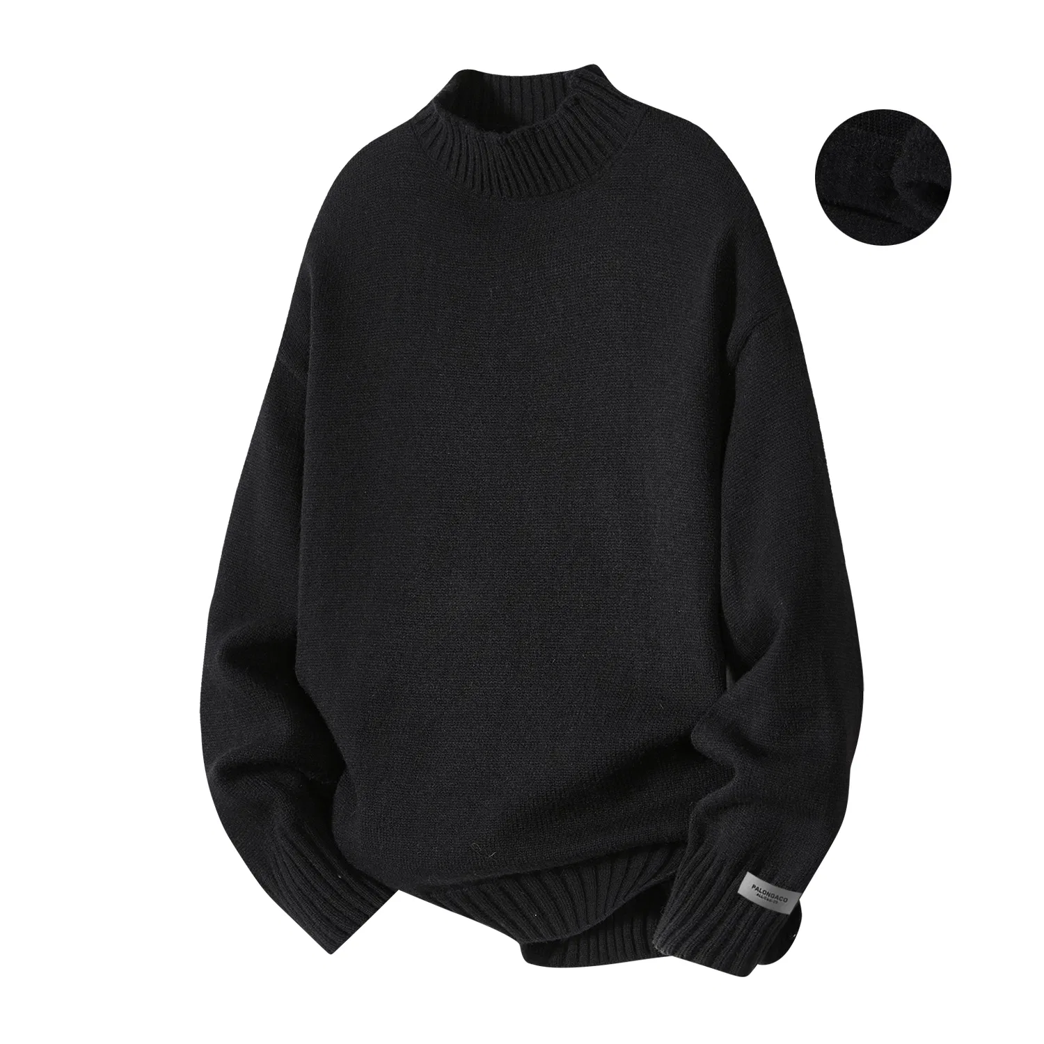 Детский свитер с высоким воротом, без рукавов Moderate, PAL ONGACO, Black Fleece-Lined