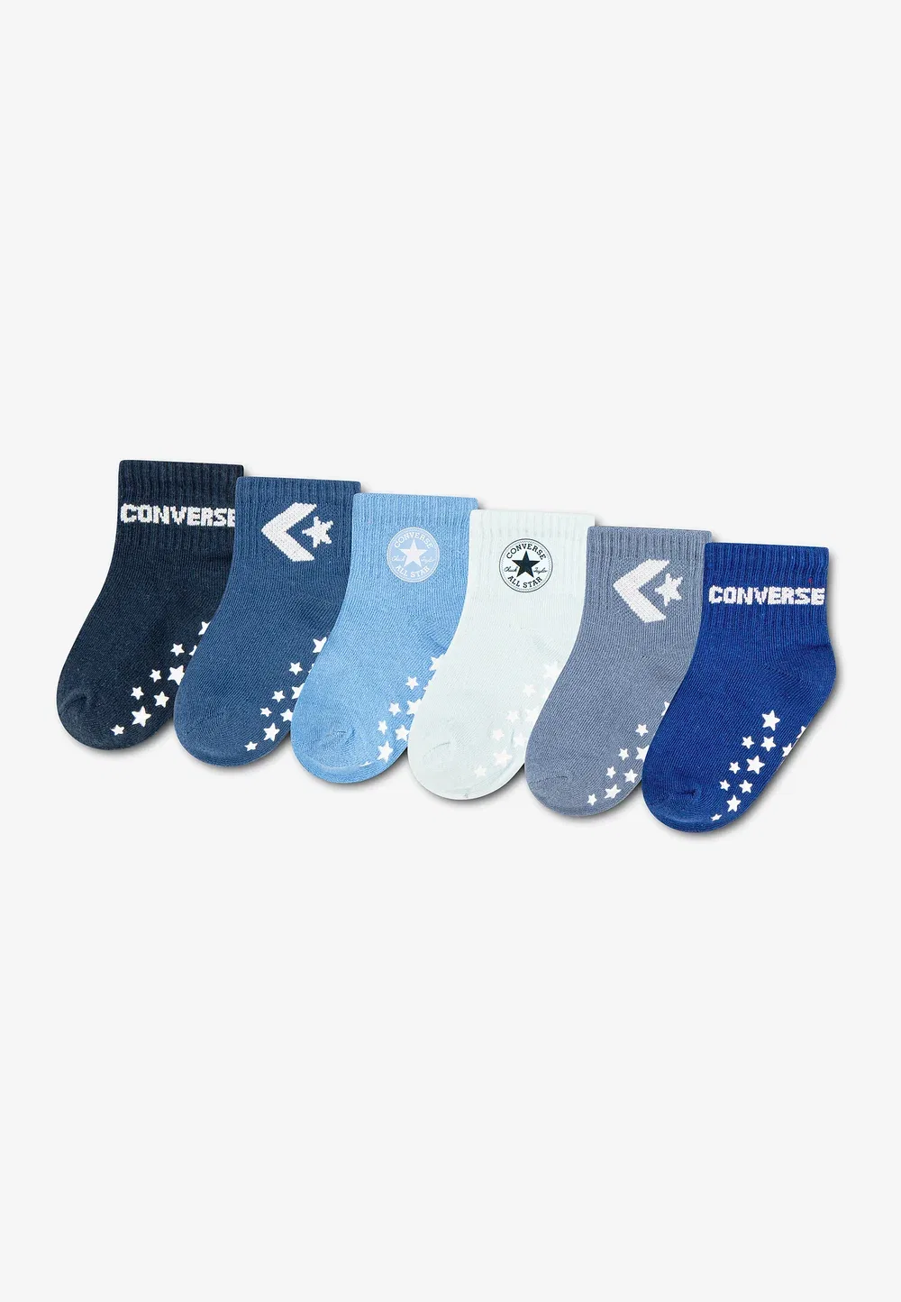 Носки Core Grip унисекс, комплект из 6 пар Converse, Blue/Offwhite
