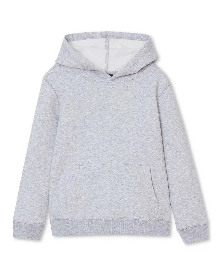 Детский худи на флисе с капюшоном и карманом-кенгуру Lands' End, Gray Heather