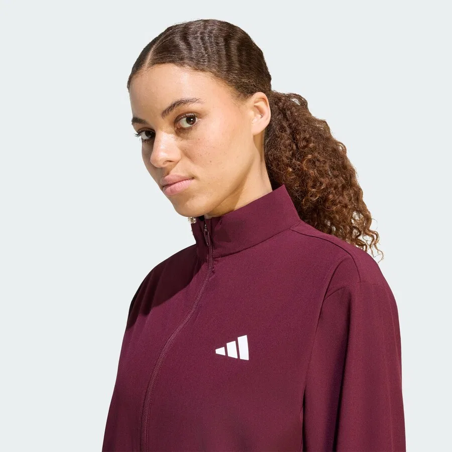 Тренировочная куртка ADIDAS PERFORMANCE 'Train Essentials' винно-красного цвета — фото 3
