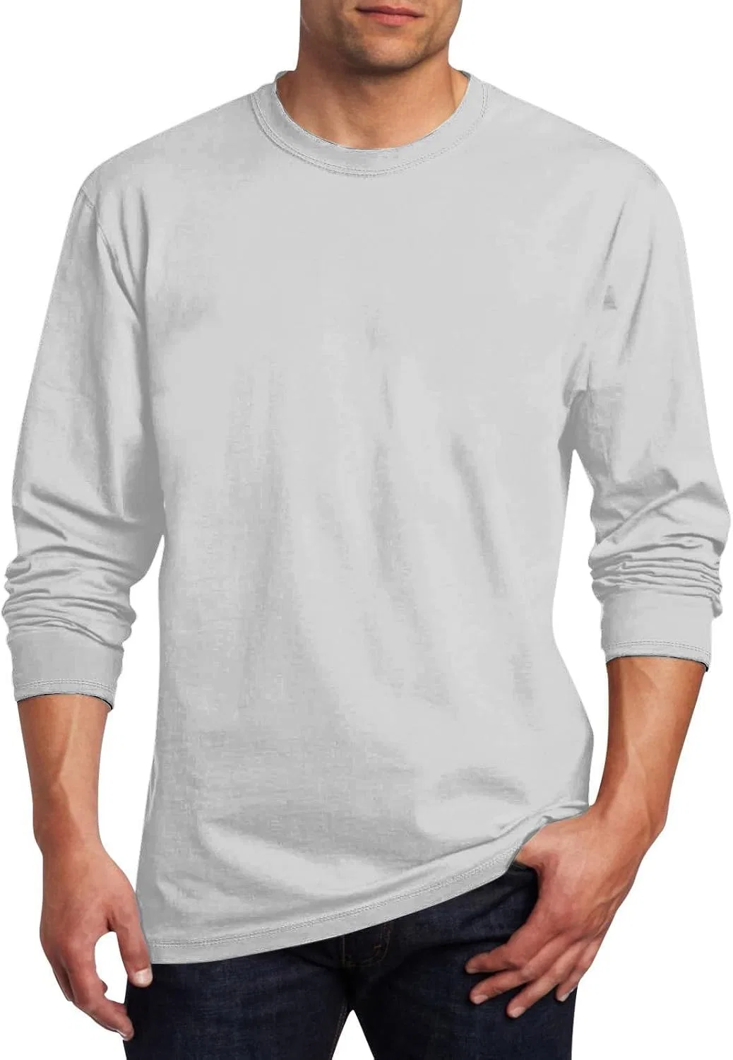 Мужская футболка с длинным рукавом Slim Fit Miyaomn, White
