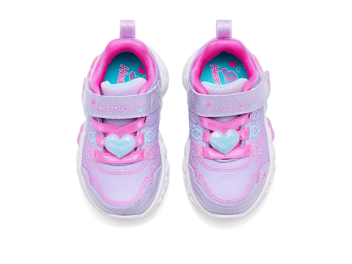 Кроссовки Enchanted Heart Lights 303266N (для малышей) Skechers Kids, Lavendar/Multi — фото 3