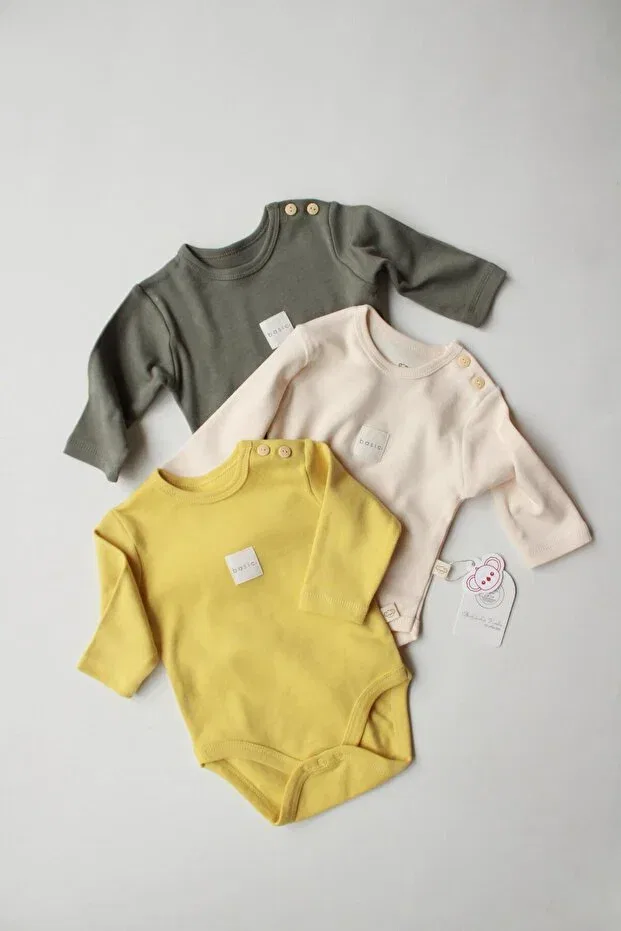 Детское боди с длинным рукавом 3-предметный комплект Oh La La Koala For Little Ones, Multicolor