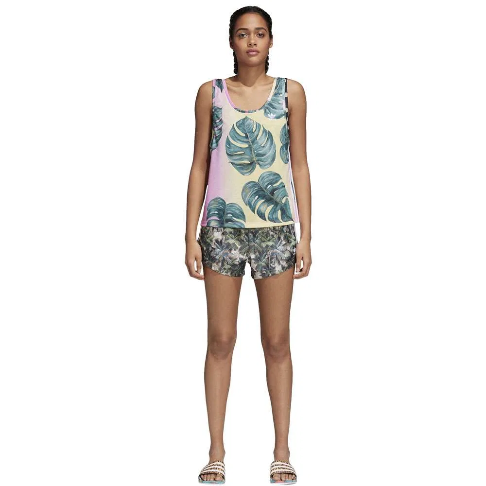 Разноцветные шорты с высокой талией Adidas Originals Farm High Waist — фото 2