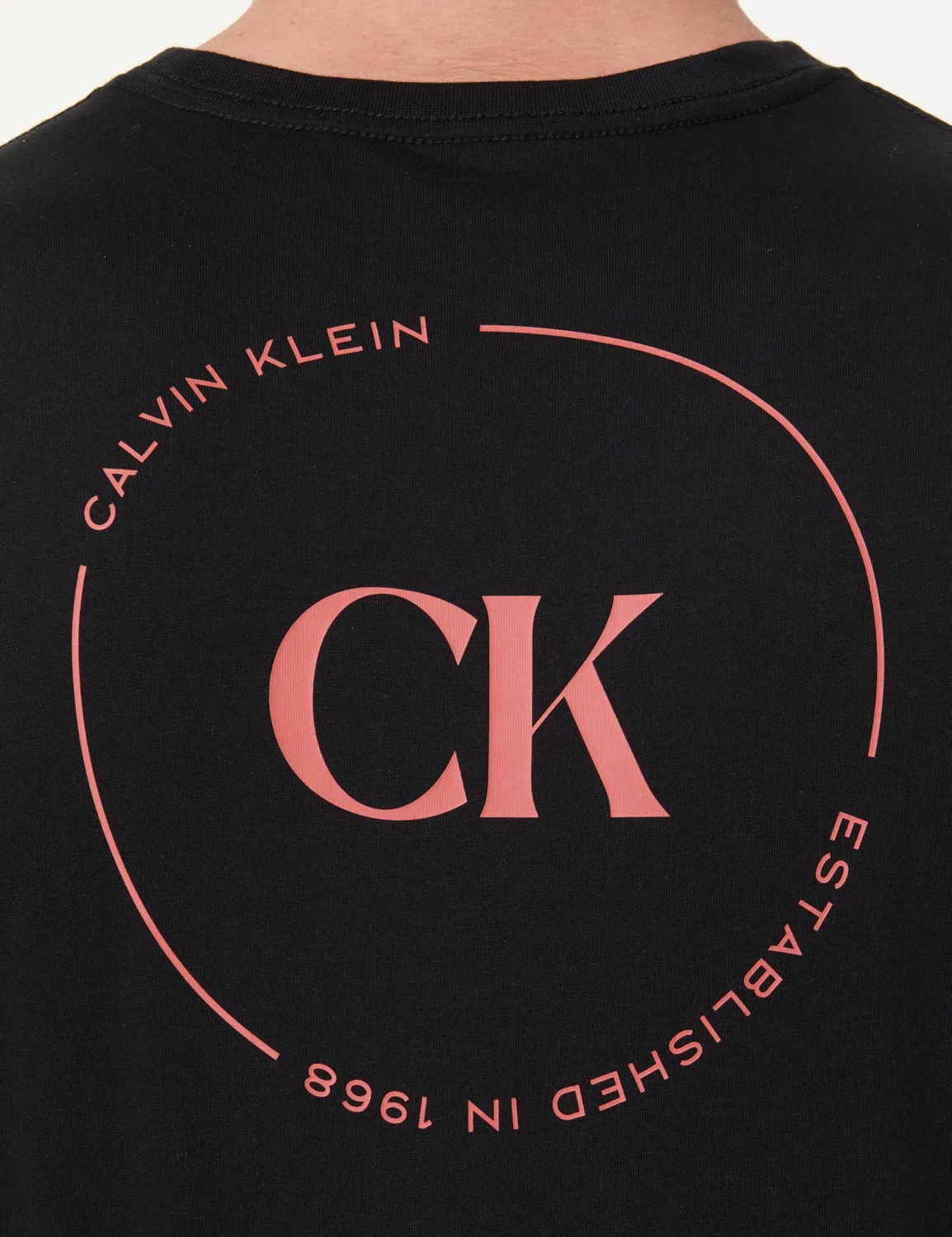 Мужская футболка с принтом Lv04RF801G Calvin Klein, Black — фото 4