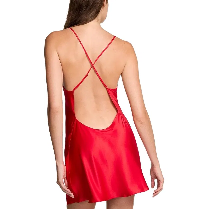 Женская ночная рубашка с кружевом Victoria's Secret, Pepper Red — фото 3