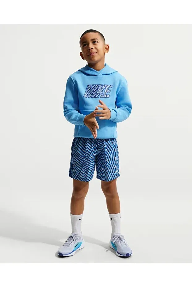 Детские спортивные шорты для мальчиков с регулируемым поясом Nike, Blue - Multicolor — фото 2