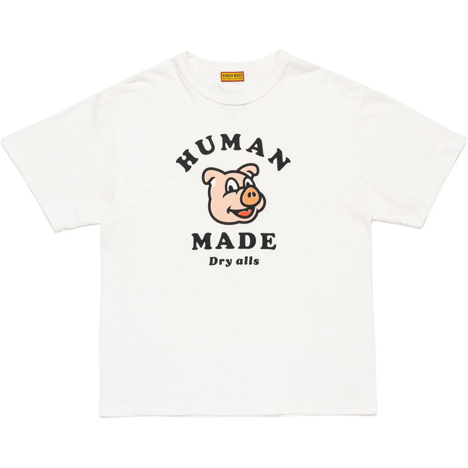Детская футболка с круглым вырезом, средней посадки, прямого кроя, HUMAN MADE, White