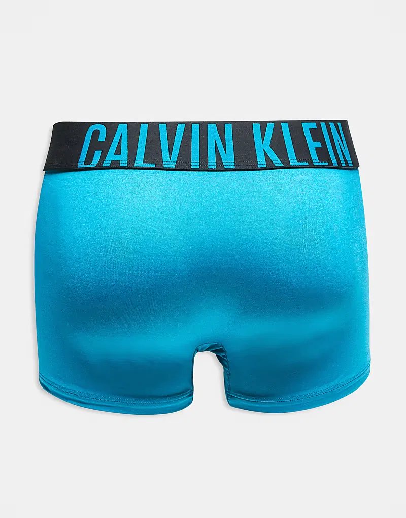 Трусы микрофибра Intense Power 3 шт Calvin Klein, черный/бирюзовый/светло-зеленый — фото 3