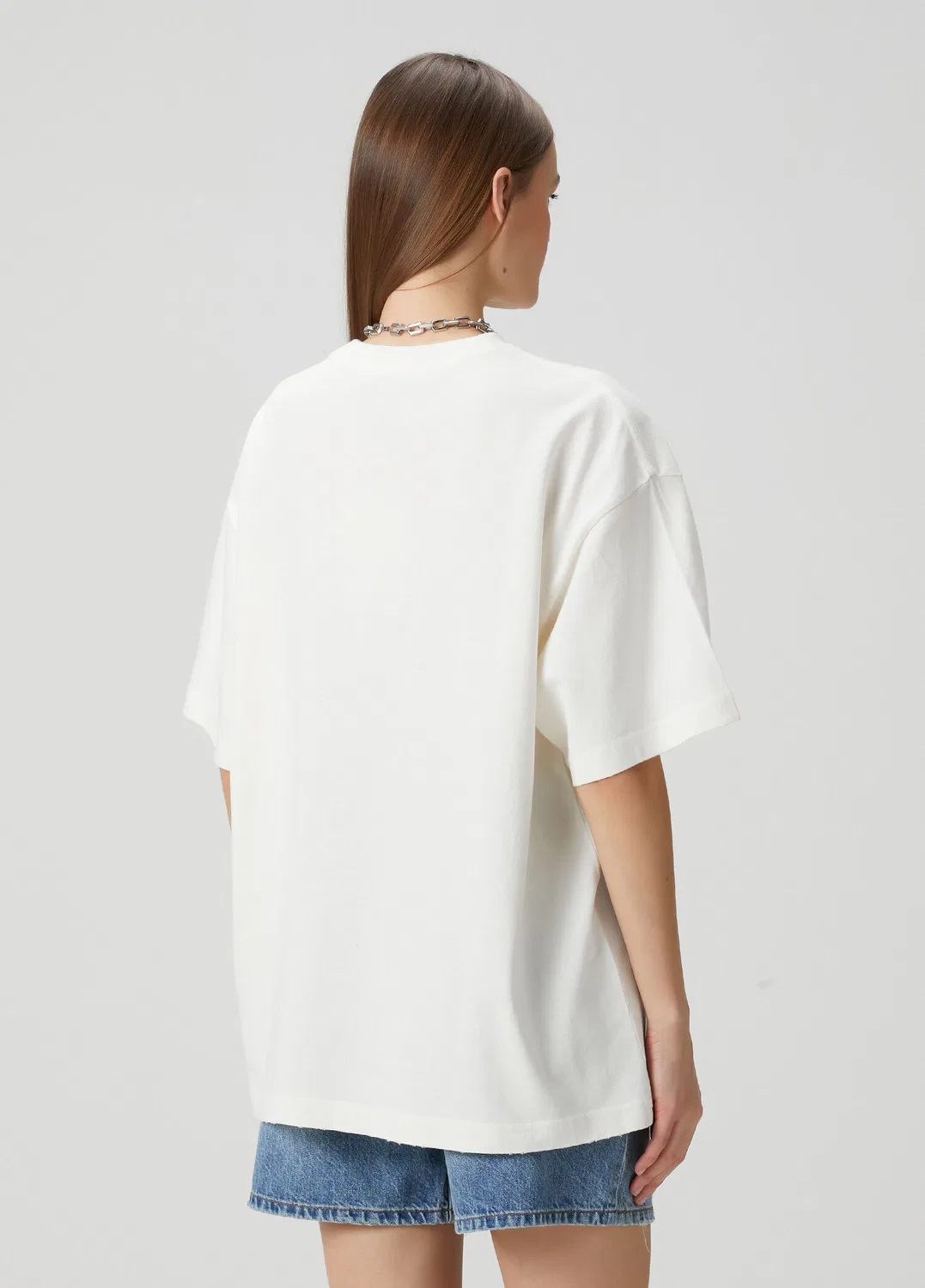 Футболка Relaxed Fit Acne Studios, off white — фото 4