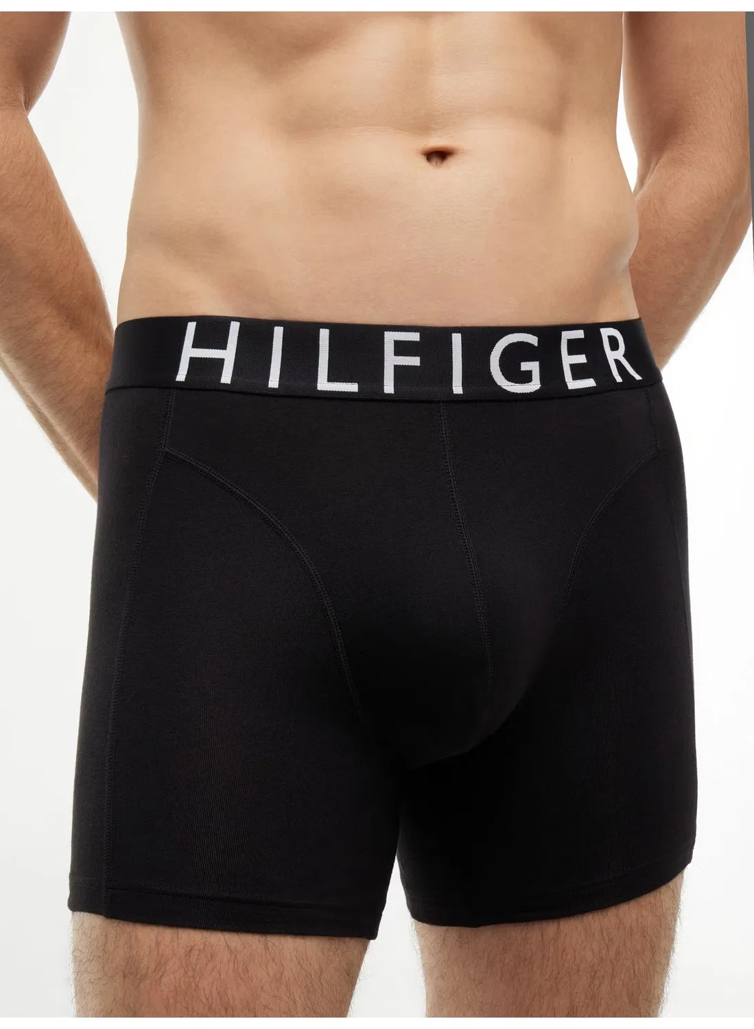 Трусы-боксеры с логотипом на поясе, комплект 3 шт, Tommy Hilfiger, черный — фото 3