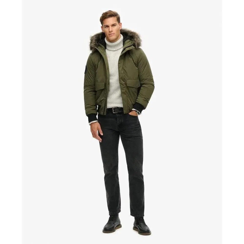 Мужская куртка-бомбер с капюшоном Everest Superdry, Grun — фото 2