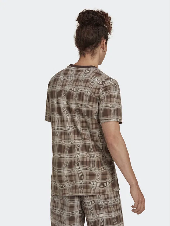 Футболка regular fit Reveal Allover Print Adidas, коричневый — фото 3
